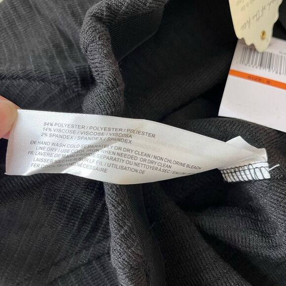 B.O.G. Band Of The Free RENEE BLACK RIBBED PENCIL SKIRT Women Small Side Slit NW - Picture 12 of 12